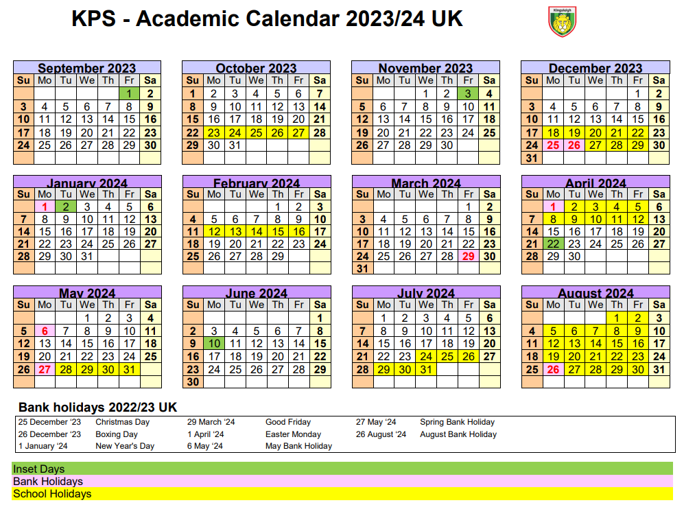 Kingsleigh Primary School - Term Dates